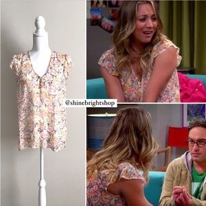 RARE Silk Blouse ASO Kaley Cuoco as Penny in The Big Bang Theory